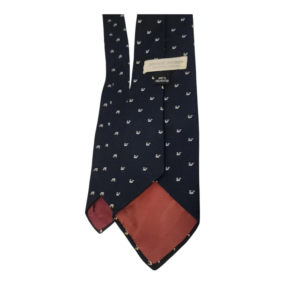 Mystic Stores Tie Mens Blue Duck Print Polyester Novelty Classic Necktie